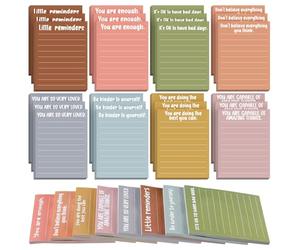 32 Pads Mental Health Sticky Notes Bulk 3 x 4 Inch Inspirational Sticky Note Pads with Lines Sayings Positive Affirmation Notepads Psychology Gifts for Teachers Coworkers Home Office Supplies(Stylish)