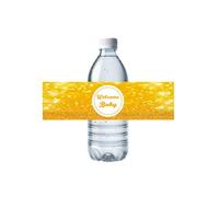 32 Pces Welcome Baby Water Bottle Labels Baby Shower Party Bottle Stickers, Waterproof Oh Baby Bottle Wrap Around Stickers Welcome Baby Party Decorations, Baby Shower Wraparound Bottle Decor