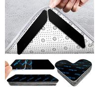 32 Pcs 2 Sizes Anti Slip Rug Underlay Stickers,Anti Slip Rug Grips Tape Underlay,Reusable & Washable Carpet Anti-Slip Stickers for Rugs for Wooden, Marble Floors