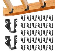 32 Pcs 2"x 4" Joist Hanger,Q235B Steel Face Mount Joist Hangers,Black Powder Coated Hurricane Ties for Rafter, Rafter Brackets for Floor, Deck and Ceiling Joists