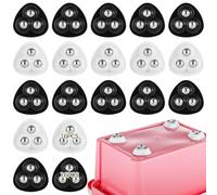 32 PCS Adhesive Caster Wheels, 3 Steel Balls per Wheel, Universal Wheel for Small Appliances, Mini Silent Swivel Wheels, Self Adhesive Caster Wheels for Storage Bins and Flower Pots