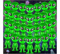 32 Pcs Alien Balloons, 32in Inflatable Green Alien Funny Inflatable Alien Balloon Blow Up Alien for Alien Party, Halloween, Christmas, Birthday Decoration