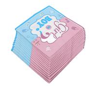 32 Pcs Boy Girl Napkins, Disposable Baby Shower Napkins Pink Blue Paper Beverage Towels Decoration for Gender Reveal Party Favor Birthday Table Supplies