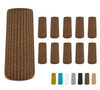32 Pcs Brown Premium Chair Leg Socks Protectors for Hardwood Floors - Do not Easily Fall Off - Very Easy to Put on - Fits All Leg Shapes - High Elastic Bar Stool Leg Covers - Furniture Pads