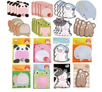 32 pcs colored animal-themed sticky notes, suitable for various settings such as the office, school, or home, helping you easily jot down creative notes and efficiently organize documents (760 sheets)