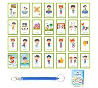 32 pcs Communication Flashcards for Non-Verbal Kids & Adults - PECS Cards for Autism, SEN, and Speech Therapy - Daily Emotions & Needs Cue Cards