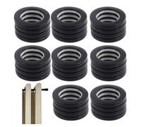 32 Pcs Curtain Eyelet Rings, Inner Diameter 42mm Round Curtain Grommets, Plastic Low Noise Sliding Rings for Curtains, Shower, Locker Room Door
