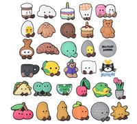 32 Pcs Cute Food Shoes Decorations Croc Charms DIY Shoe Decor Soft Shoe Accessories for Boys Girls Mens Womens Adult Kids Party Favor Surprise