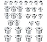 32 Pcs Dowel Pins,Carpenters Tools,Dowel Pin Center Woodworking Alignment Tool,Pins Marker Drill Tool(Silver)