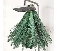 32 Pcs Dried Eucalyptus Stems for Shower, 17" Preserved Eucalyptus Bundle | Real preserved eucalyptus with fresh green leaves, ideal for shower hanging, bathroom décor, spa gifts and natural home deco.