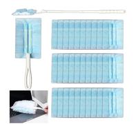 32 Pcs Fluffy Duster Refill Set, Disposable Strong Electrostatic Duster Removal Refill with Handle for Cleaning, Hand Duster Refill Dusters for Home Office, Flash Dust Magnet Refill