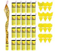 32 Pcs Fruit Fly Traps Indoor, Sticky Fly Catcher for Gnats, Killer for Indoor Plants, Home & Outdoor Use, Disposable Gnat Traps