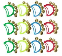 32 Pcs Hand Bells, Orff Musical Instruments, Jingle Bells, 4 Colors, Tambourine Noise Makers for Little Ones and Adults, Ideal for Parties, Celebrations, and Music Classes
