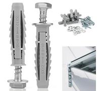 32 Pcs Heavy Duty Wall Fixings Plugs Anchor Masonry Screws Plugs for Brick Bolts Wall Plugs for tv Bracket (M8x60mm/M12x60mm) Assortment Hex Self Tapping Screws with Expansion Plugs and Washers