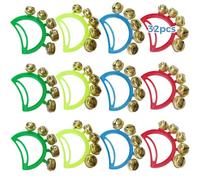 32 Pcs Jingle Hand Bells, Instruments, Colorful Tambourines For Kids And Adults, Perfect For Events And Music Lessons