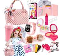 32 Pcs Little Girls Play Handbag Purse Kit, Kid Princess Pretend Makeup Set