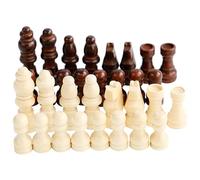 32 Pcs Portable Chess Pieces International Chess Figures Wooden Hand Carved Tournament Chessmen For Adults Or Children International Chess Figures Board Game Beginner Chess