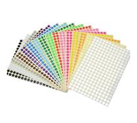32 Pcs Round Dot Labels, 6mm Self Adhesive Stickers for Organization, 16 Colors Multi-Pack Colored Dots for Coding, Crafts, Planning, Office, Event Marking, DIY Activity Circle Stickers Supply