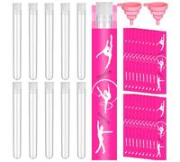 32 Pcs Secret Flask Set Clear Reusable Plastic Tubes with Tampon Wrappers and Foldable Silicone Funnels for Cruise, Concert, Outdoor Sport