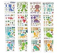 32 PCS Stickers for Kids Party Bag fillers, Dinosaur Stickers Make a face Stickers for Kids, Sticker Sheets for Children, Stickers for Party Bags, Kids Party Favor Supplies, Holiday & Christmas Fun