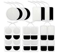 32 pcs TENS Unit Replacement Pads, CNYMANY Reusable Electrodes Pads for TENS Unit Self-Adhesive Muscle Stimulator Pads Compatible with Most TENS Machines - 5 Sizes
