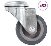 (32 pcs) vidaXL Bolt Hole Swivel Casters Moving Wheel Trolley Caster Furniture Caster