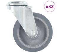 (32 pcs) vidaXL Bolt Hole Swivel Casters Moving Wheel Trolley Caster Furniture Caster