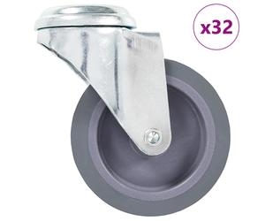 (32 pcs) vidaXL Bolt Hole Swivel Casters Moving Wheel Trolley Caster Furniture Caster
