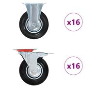 (32 pcs) vidaXL Casters Moving Wheels Trolley Accessory Furniture Caster Trolley Caster