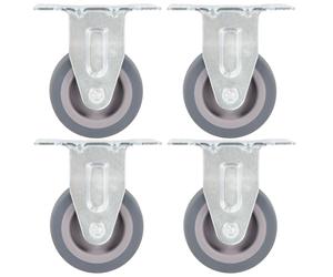 (32 pcs) vidaXL Fixed Casters Trolley Moving Wheels Furniture Caster Trolley Caster