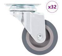 (32 pcs) vidaXL Swivel Casters Trolley Moving Wheels Furniture Caster Trolley Caster