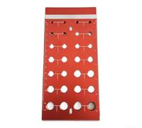 32 Piece Metric Thread Gauge Set for Screws Nuts and Bolts, Measures M4-M14 Sizes with Pitches from 0.7mm to 2.0mm, Compact Red Identification Tool for Home Improvement and DIY Repairs