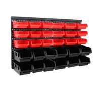 32-Piece Stackable Storage Boxes Wall Shelf Set Workshop Organizer