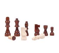 32-Piece Staunton Chess Set - Tournament Standard Wooden Chess Pieces (No Board Included), Portable Professional Chessmen for Club/Home/Travel