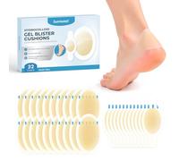 32 Pieces Blister Plasters for Feet - Sumiwish Gel Blister Cushions for Heel,Toe & Foot, All-Weather Comfort and Waterproofing (Toe&Heel Pack)