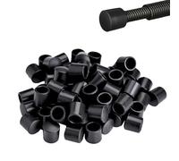 32 Pieces Door Stop Bumper Tips - Black Rubber Door Stopper Caps, Universal Bumpers Replacement End Covers for Wall and Floor Protection