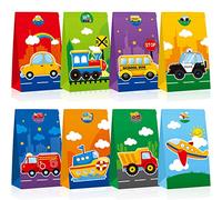 32 Pieces Mini Transportation Goodie Bags Transportation Birthday Party Supplies Transportation Party Favor Bags Cars Theme Birthday Party Decorations for Kids Birthday Baby Shower Party Supplies