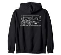 32-Pounder Naval Gun USS Constitution 1858 Technical Diagram Zip Hoodie