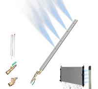 32" Radiator Cleaning Wand, 4500 PSI Stainless Steel Pressure Washer Tool with Brush & 2 Quick Couplers for Car/Truck/RV Radiators - No Disassembly Flush Kit (0.6m)