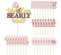 32 Small Inserts And 1 Large Insert, Creative Birthday Cake Inserts, Children'S Party Supplies, Cute Cake Decorations