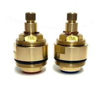 32 Spline Ceramic Tap Valve Cartridge Pair with 26mm Bushes