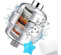 32-Stage Shower Filter with Vitamin C for Hard Water - Multi-Stage Filter Cartridge to Remove Chlorine, Heavy Metals