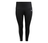 (32 UK - 34 UK, Black/White) Adidas Womens/Ladies Designed 2 Move 3 Stripes High Leg 7/8 Leggings
