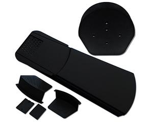 32 Unit Black Dry Verge Kit with Domed Half Round Apex and Starters - EasyVerge U Universal Mortar-Free Roof Gable Verge Tile Cap System by Easy-Trim