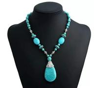 32 Various Fashion Women Adjustable Necklace Acrylic Turquoise Crystal presents-25