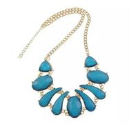 32 Various Fashion Women Adjustable Necklace Acrylic Turquoise Crystal presents-25