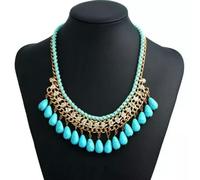 32 Various Fashion Women Adjustable Necklace Acrylic Turquoise Crystal presents-25