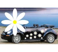32,WHITE DAISY FLOWER VINYL CAR DECALS,STICKERS,CAR GRAPHICS,DAISIES