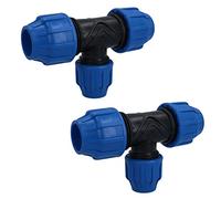 32 x 25 x 32mm MDPE Tee T-Piece Water Pipe Fitting Coupling Connector 2pk