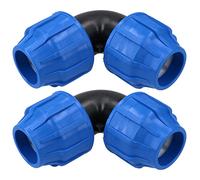 32 x 32mm MDPE Elbow 90 Degree Compression Coupling Fitting Connector 2PK